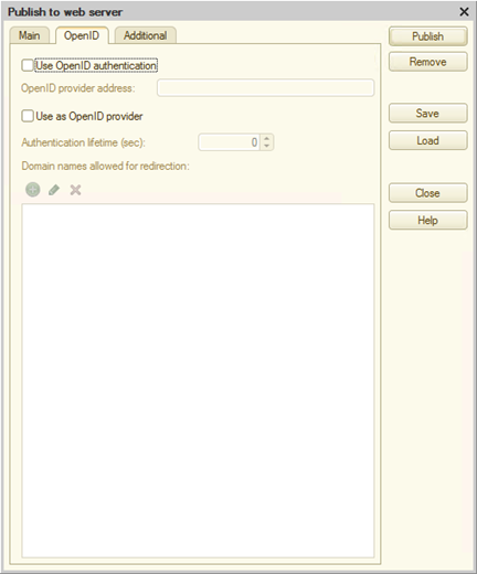Fig. 67. OpenID authentication settings
